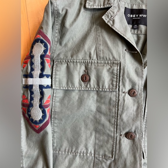 OBEY No89 Embroidered Jacket XS - Picture 4 of 6